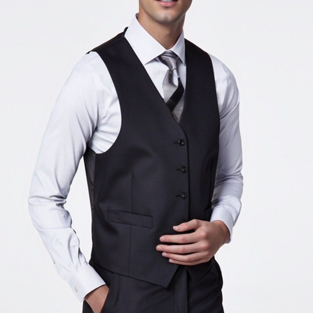 Michael Kors Men Kirk Suit Vest XL Black Stretch Classic Fit Waistcoat NWT